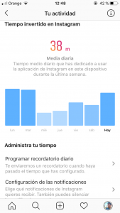 controla tu tiempo en instagram