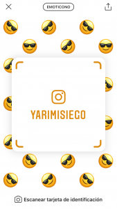 tarjeta identificacion de instagram